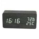 LED Display Multi-functional Wooden Alarm Clock - InstaCarter