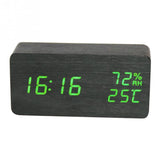 LED Display Multi-functional Wooden Alarm Clock - InstaCarter