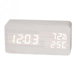 LED Display Multi-functional Wooden Alarm Clock - InstaCarter