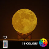 16 Color Night Light Moon Lamp - InstaCarter