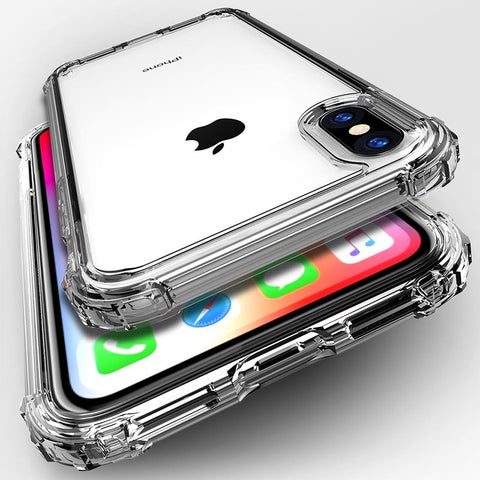 Shockproof Bumper Transparent Silicone Phone Case For iPhone - InstaCarter