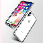 Shockproof Bumper Transparent Silicone Phone Case For iPhone - InstaCarter