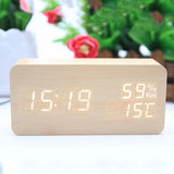 LED Display Multi-functional Wooden Alarm Clock - InstaCarter